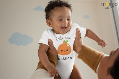 Kid Tshirt - Orange Toddler Tee - Cute Baby Onesie - Custom Name Newborn Gift - Cute Orange Baby Outfit - Baby Shower Gift