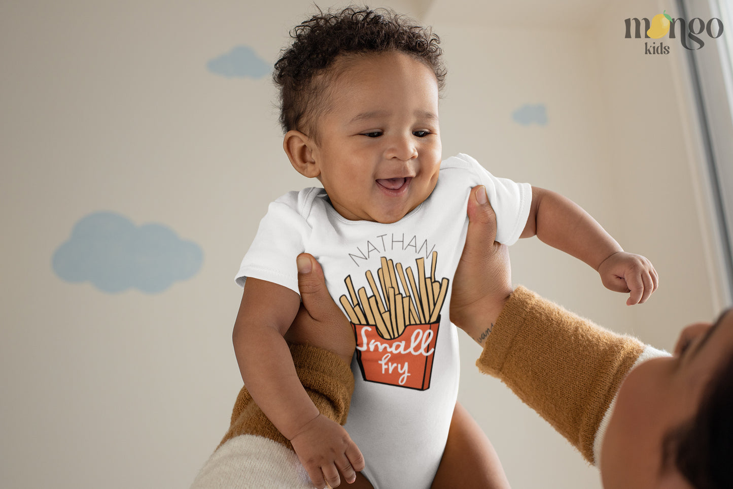Cute French Fries Kid Tshirt - Small Fry Baby Onsie - Funny Baby Onesie - Newborn Gift - Custom Name