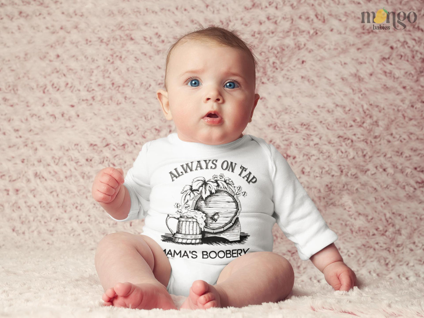 Funny Outfit for Baby Gift for Baby Shower Baby Onesie® Always On Tap Mama's Boobery