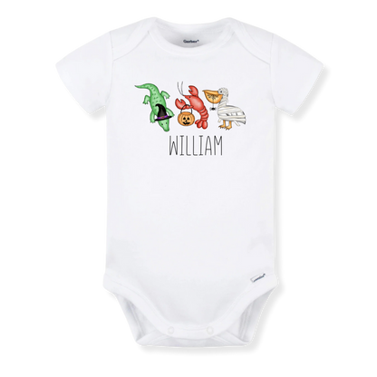 Halloween Animal Tshirt, Cute Baby Bodysuit, Personalized Funny Animals Halloween Shirt Spooky Squad