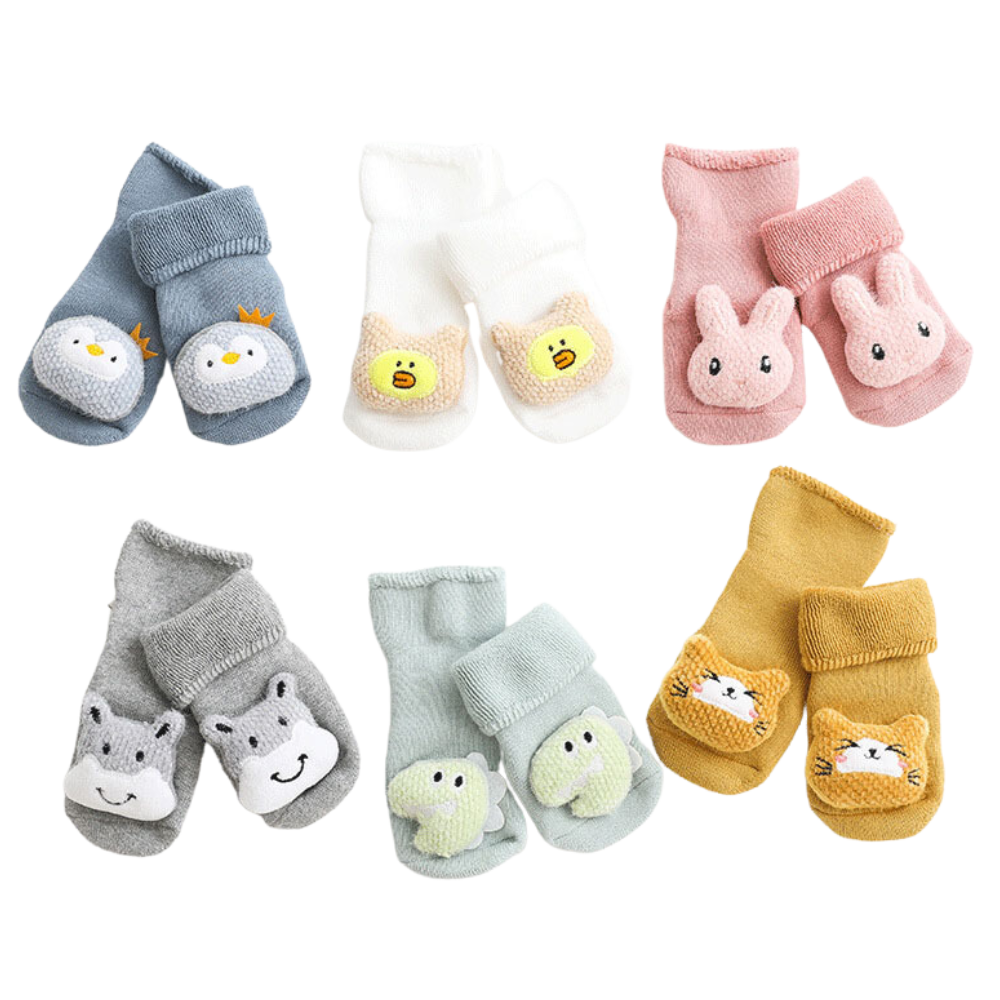 Kids Non Slip Socks Cute Animal Infant Boys Girls Baby Socks for Toddler