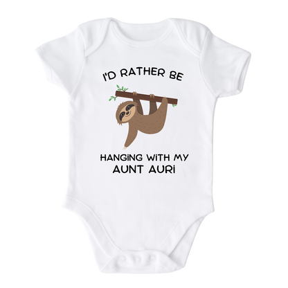 Custom Aunt Name Baby Onesie