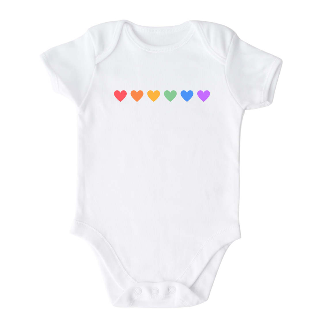Rainbow Hearts Baby Onesie® Kids Shirt