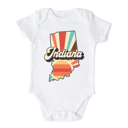 Indiana Baby Onesie® Indiana State Shirt for Kids Tshirt Indiana Bodysuit for Baby Gift