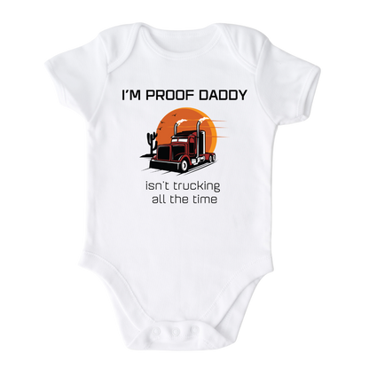 Kids Shirt Baby Onesie® Trucking Cute Baby Clothes for Baby Outfit Newborn Gift for Dad