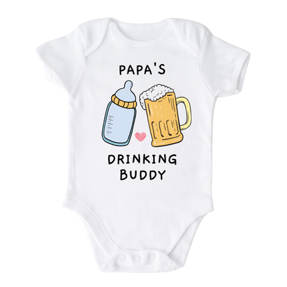 Papa's Drinking Buddy Baby Onesie® Funny Baby Outfit for Baby Shower Gift