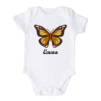 Custom Name Butterfly Baby Onesie® Kids Shirt