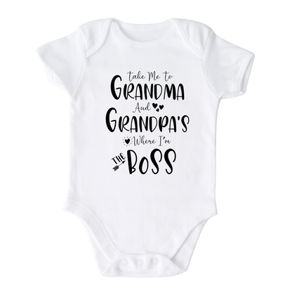 Take me to Grandma and Grandpa's Baby Onesie® Gift from Grandparents Baby Outfit for Baby Shower Gift