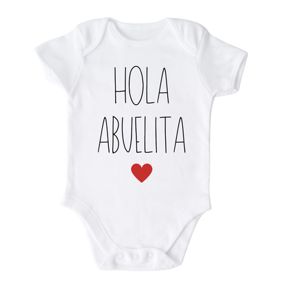 Baby Onesie® Hola Abuelita Baby Clothing for Baby Shower Gift for Grandma