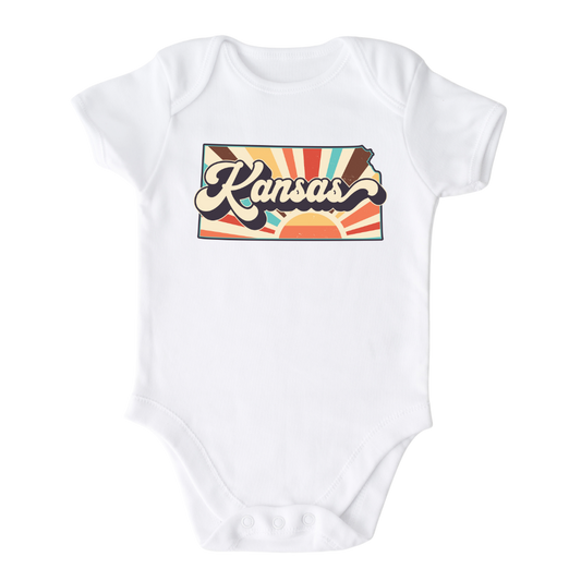Kansas Baby Onesie® Kansas State Shirt for Kids Tshirt Kansas Bodysuit for Baby Gift