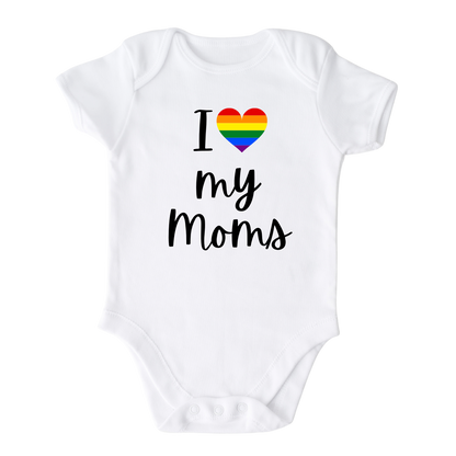 I Love My Moms Baby Onesie® Kids Shirt