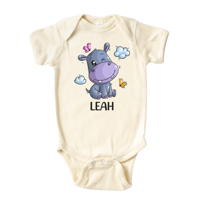 Personalized Baby Onesies® Hippo Baby Bodysuit for Newborn Outfit for Baby Shower Gift Ideas Custom Baby Gift