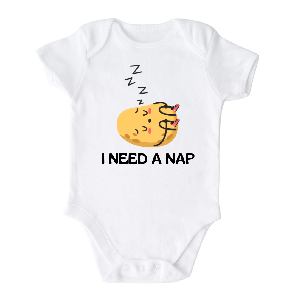 Funny Potato Kid Tshirt Baby Onesie® I Need a Nap Baby Bodysuit Newborn Outfit Baby Shower