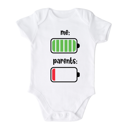 Cute Parents Battery Baby Onesie® Funny Outfit for Baby Gift for Baby Shower Gift for New Parents