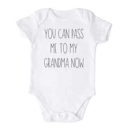 Baby Onesie® Pass Me To Grandma Cute Infant Clothing for Baby Shower Gift