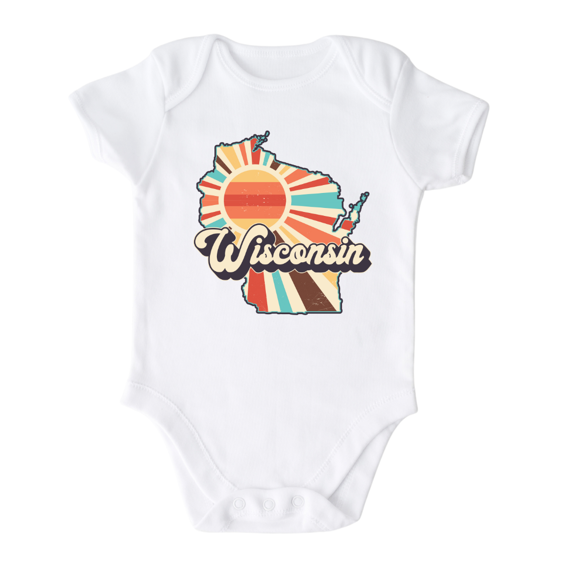 Wisconsin Baby Onesie® Wisconsin State Shirt for Kids Tshirt Nevada Bodysuit for Baby Gift