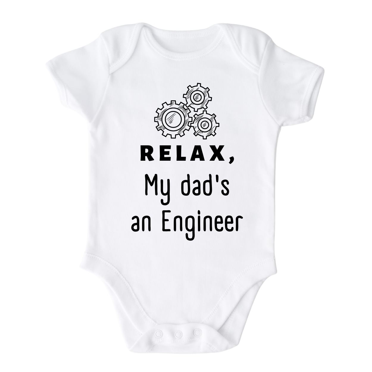 Relax My Dad's An Engineer Baby Onesie