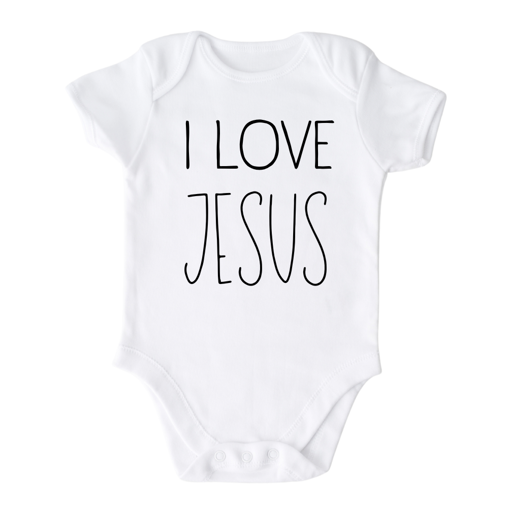 Baby Onesie® I Love Jesus Religious Baby Infant Clothing for Baby Shower Gift