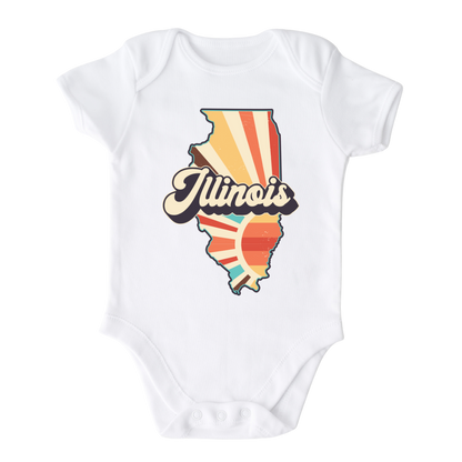 Illinois Baby Onesie® Illinois State Shirt for Kids Tshirt Illinois Bodysuit for Newborn