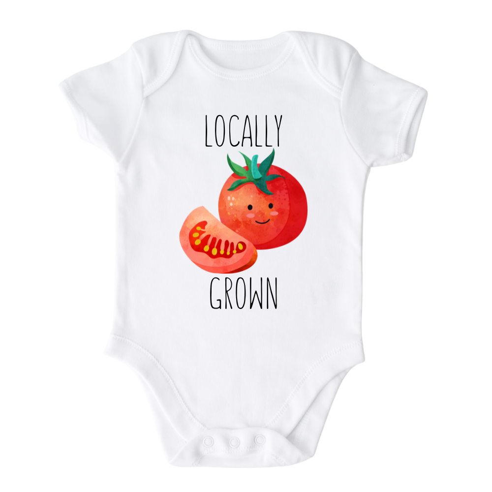 Locally Grown Tomato Baby Onesie® Cute Baby Clothes for Baby Outfit Newborn
