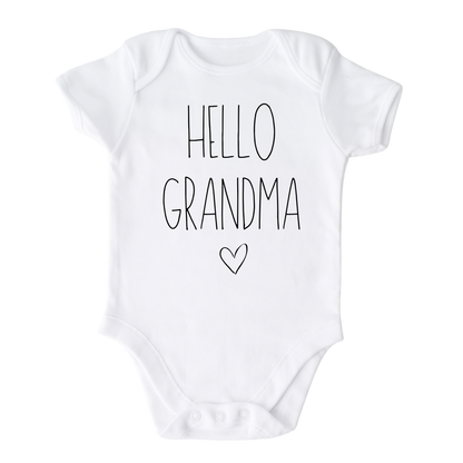 Baby Onesie® Hello Grandma Baby Clothing for Baby Shower Gift for Grandma