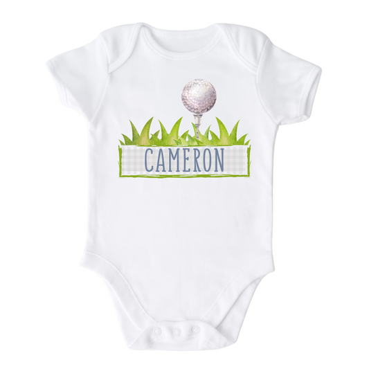 Custom Name Golfing Baby Onesie® Sport Outfit Golf Kids Shirt