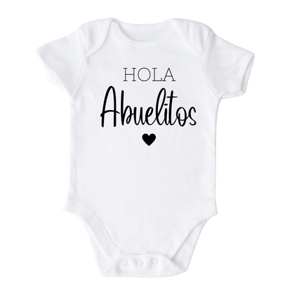 Baby Onesie® Hola Abuelitos Cute Infant Clothing for Baby Shower Gift