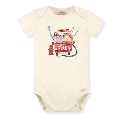 Cute Firefighter Baby Bodysuit Cute Fire Fighter Baby Gift for Baby Shower Gift Pregnancy Surprise Ideas Fire Truck