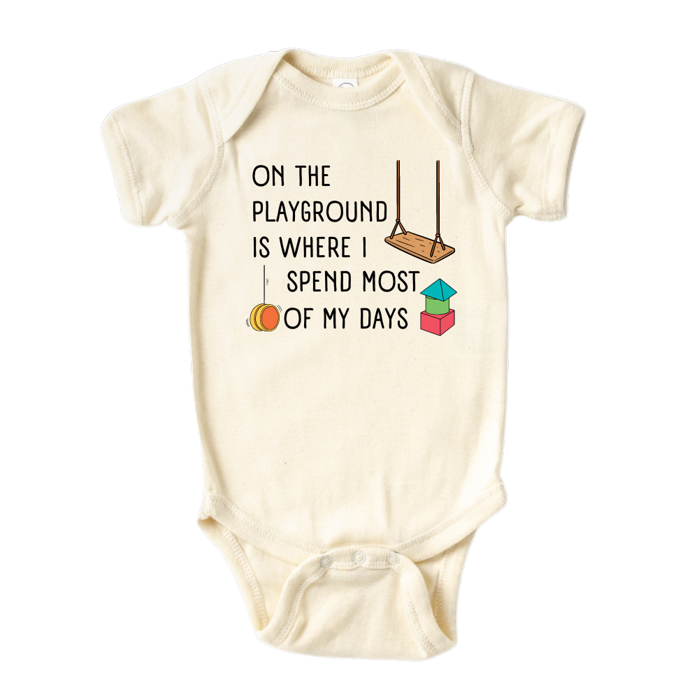 Kids Tshirt Baby Onesie® On The Playground Baby Bodysuit Newborn Outfit for Toddler