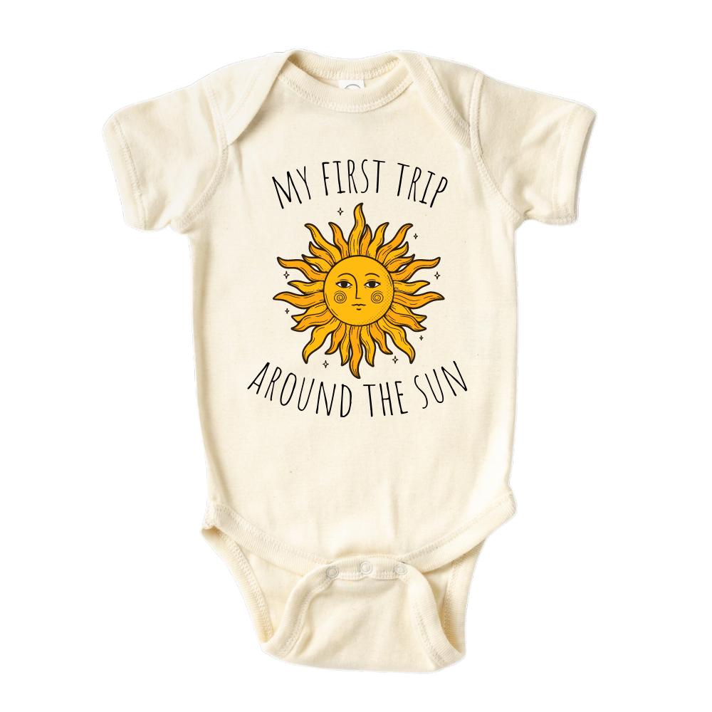 First Birthday Shirt for Baby Onesie® My First Trip Around The Sun Toddler Tshirt