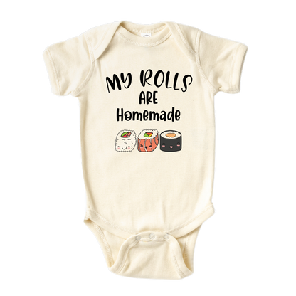 My Rolls Are Homemade Sushi Baby Onesie® Funny Outfit for Baby Gift for Baby Shower Gift