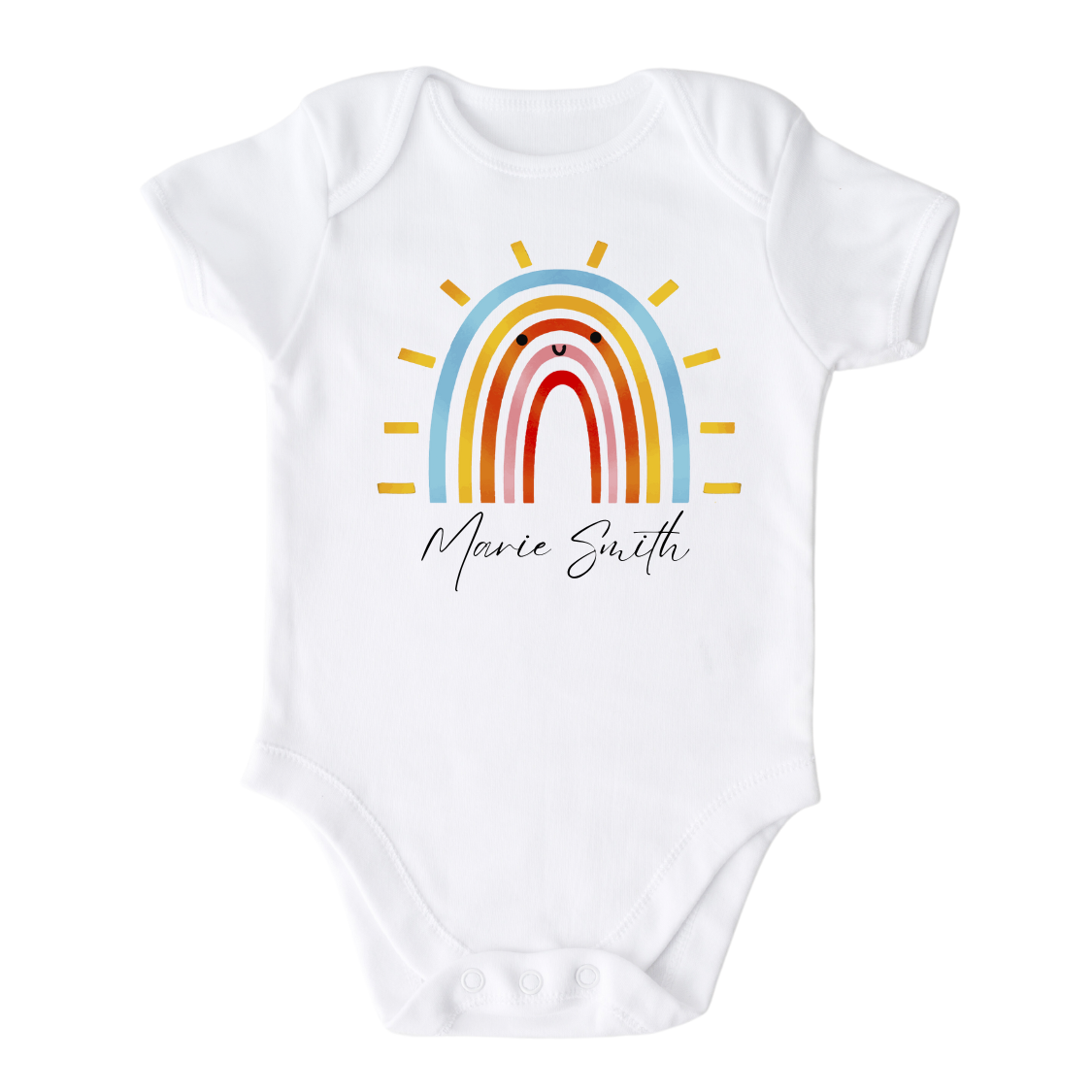 Customized Baby Onesie® Cute Rainbow Kid Tshirt Baby Announcement Baby Outfit for Baby Gift for Baby Shower Gift