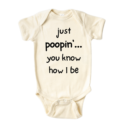 Just Poopin' Baby Onesie® Funny Baby Outfit for Baby Shower Gift for Newborn Funny Gift Baby
