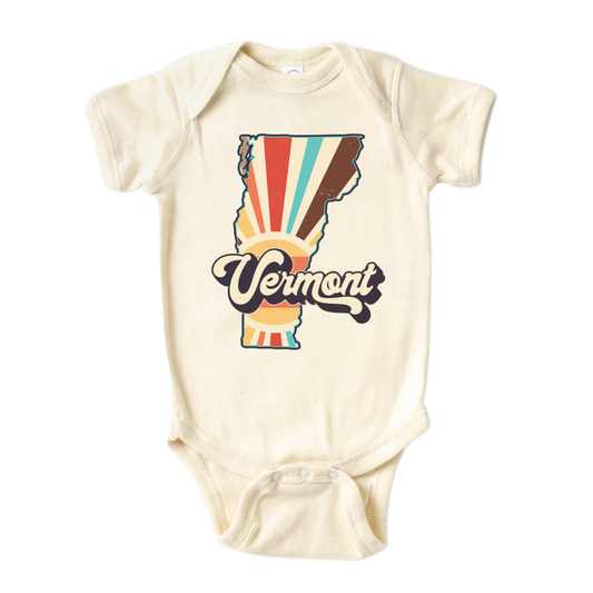 Vermont Baby Onesie® Vermont State Shirt for Kids Tshirt Vermont Bodysuit for Baby Gift