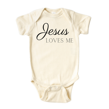 Baby Onesie® Jesus Loves Me Religious Baby Infant Clothing for Baby Shower Gift for Newborn