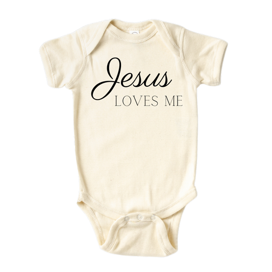 Baby Onesie® Jesus Loves Me Religious Baby Infant Clothing for Baby Shower Gift for Newborn