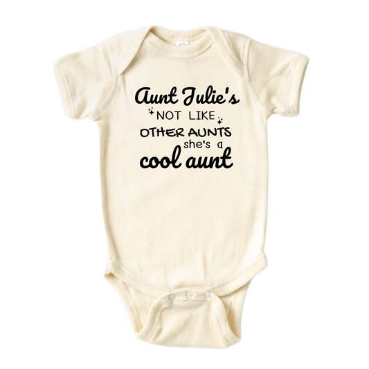 Custom Aunt Name Baby Onesie