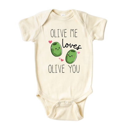 Kids Tshirt Baby Onesie® Olive Me Loves Olive You Baby Bodysuit Newborn Outfit