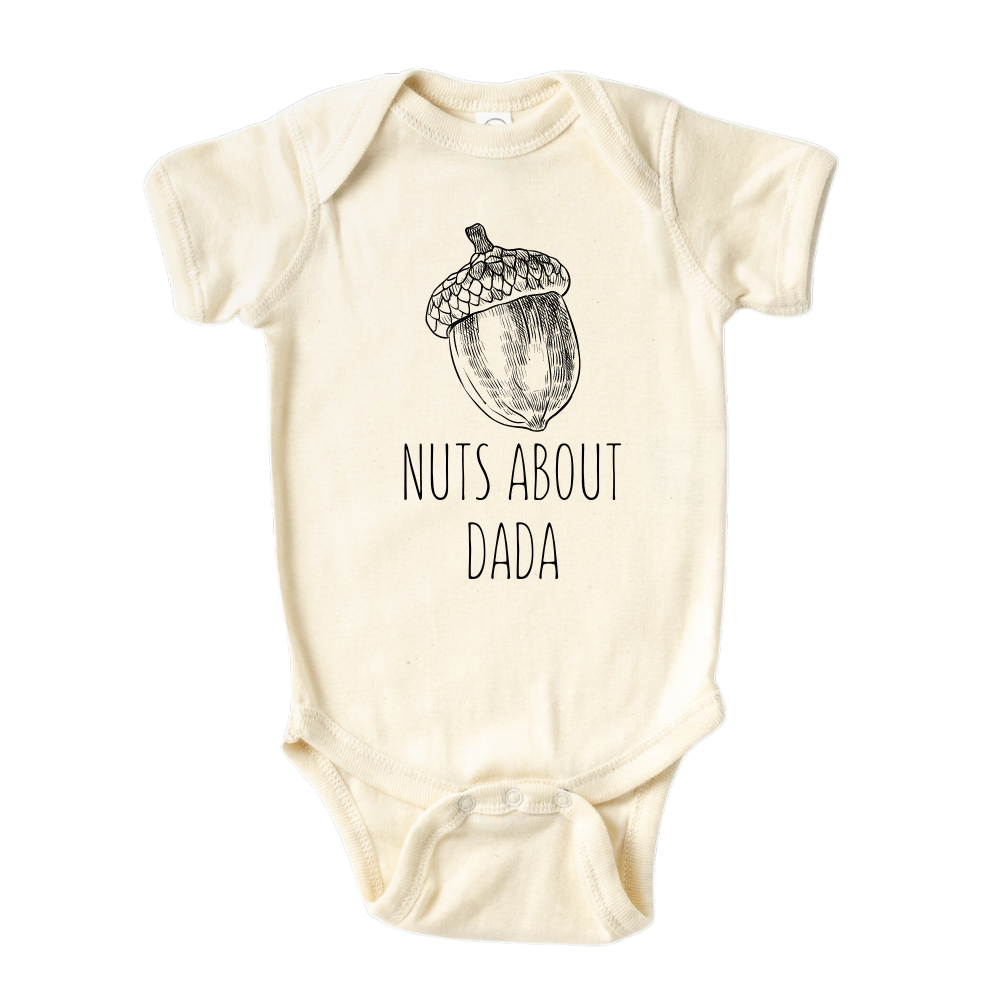 Personalized Outfit Nuts about Dada Fall Baby Onesie® Newborn Outfit