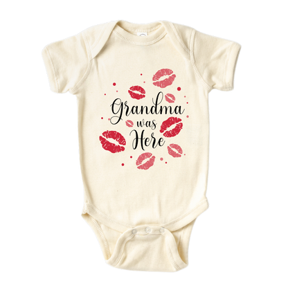 Grandma was here Baby Onesie® Cute Grandma Baby Outfit for Baby Shower Gift
