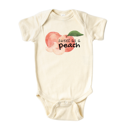 Kids Tshirt Baby Onesie® Sweet As A Peach Baby Bodysuit Newborn Outfit Baby Shower