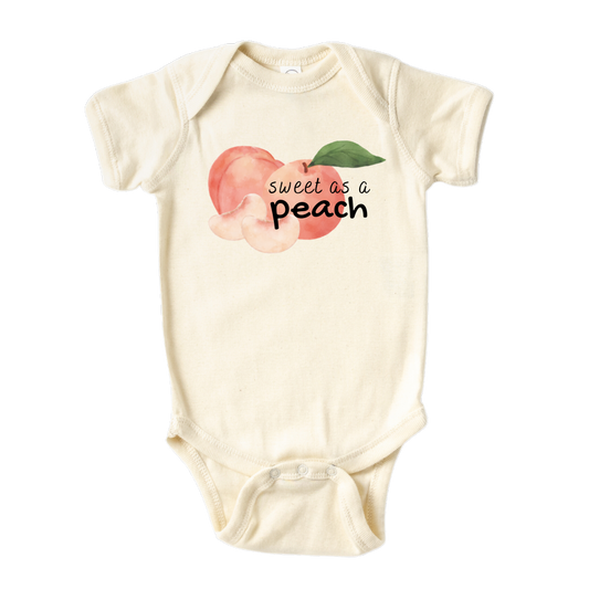 Kids Tshirt Baby Onesie® Sweet As A Peach Baby Bodysuit Newborn Outfit Baby Shower