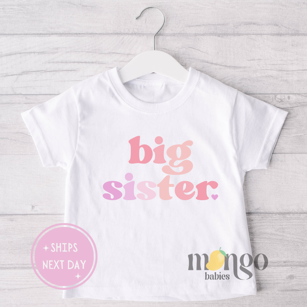 big sister baby clothes pastel pink baby clothes graphic text baby clothes cute baby clothes girly baby clothes toddler baby clothes newborn baby clothes baby onesie with text baby t-shirt with text big sister announcement