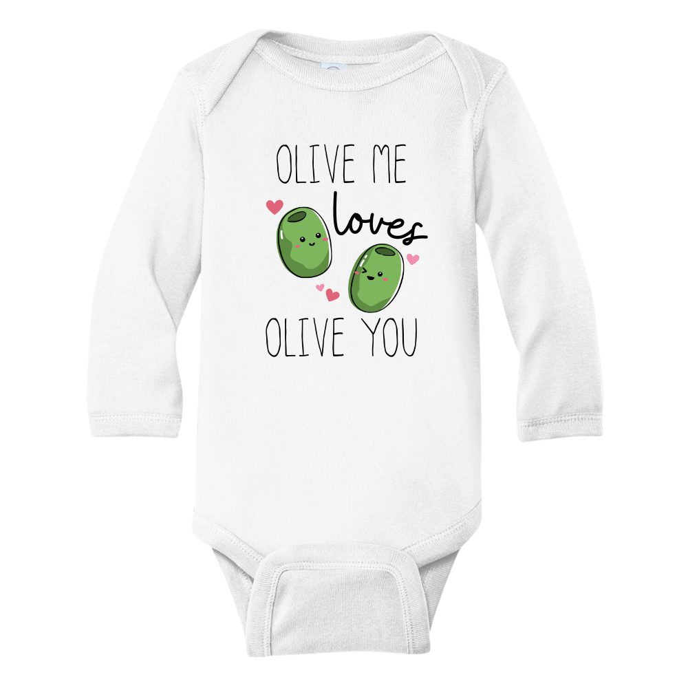 Kids Tshirt Baby Onesie® Olive Me Loves Olive You Baby Bodysuit Newborn Outfit