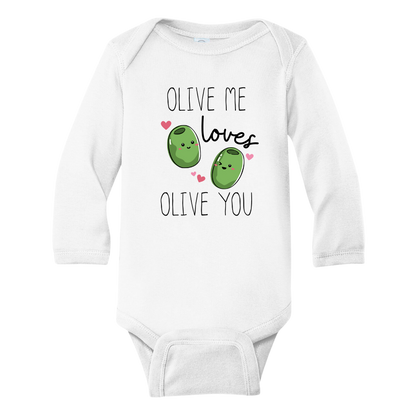 Kids Tshirt Baby Onesie® Olive Me Loves Olive You Baby Bodysuit Newborn Outfit