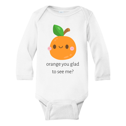 Orange Kid Tshirt Baby Onesie® Orange You Glad To See Me Baby Bodysuit Newborn Gift