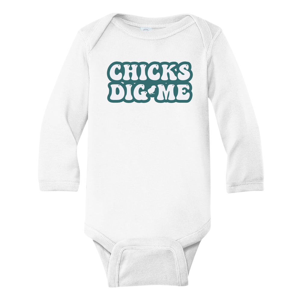 Kid Tshirt Chicks Dig Me Baby Onesie® Cute Baby Clothes for Easter Baby Outfit Newborn