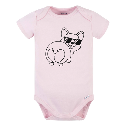 Baby Onesie® Cute Corgi Dog Glasses Funny Baby Infant Clothing for Baby Shower