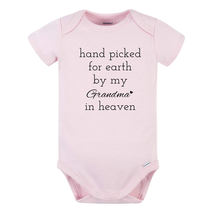 Baby Onesie® Hand Picked for Earth by My Grandma Baby Shower Gift for Newborn