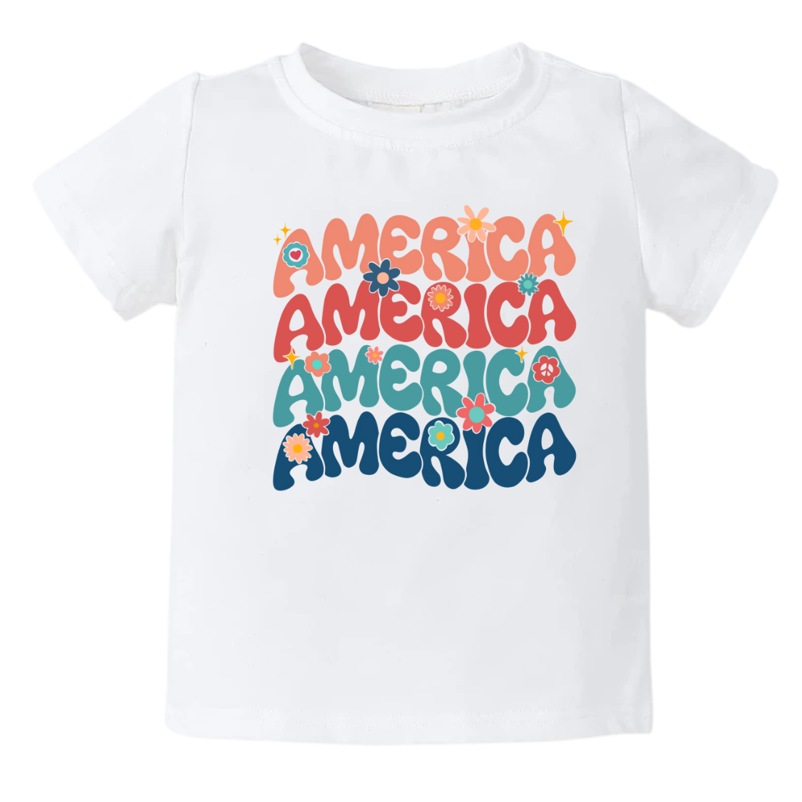 Cute Shirt Baby Onesie® America Retro Fourth of July Baby Clothing for Baby Shower